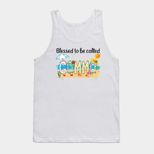 Blessed To Be Called Gamma Summer Beach Happy Mother's Tank Top